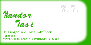 nandor tasi business card